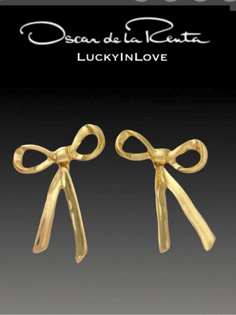 OSCAR DE LA RENTA • Simply Elegant Sculpted Mobile Vintage Bow Earrings